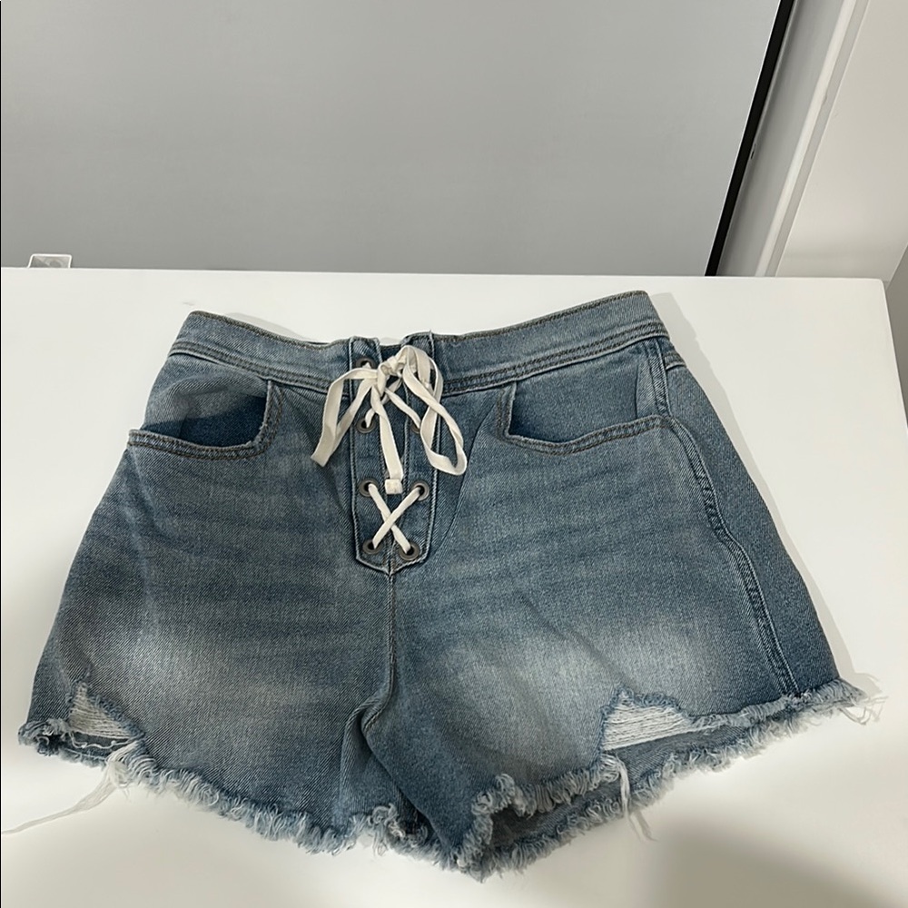Denim Lace-Up Women's Shorts
